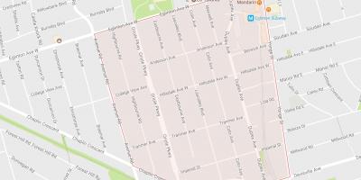 Карта на Чаплин района на имение в Торонто