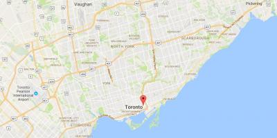 Карта на корктаун район на Торонто