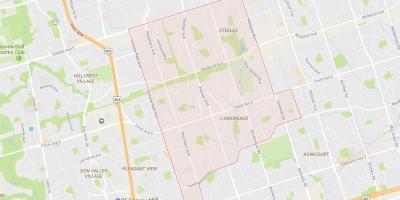 Карта на L ' Amoreaux квартал на Торонто