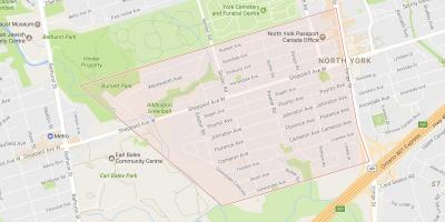 Карта Лансинг квартал на Торонто