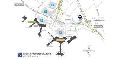 Карта на летище Торонто Пиърсън преглед