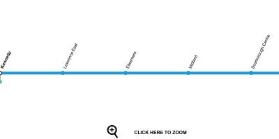 Карта Торонто линия на метрото 3 Scarborough HG