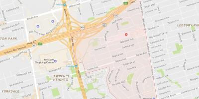 Карта на Лорънс района на имение в Торонто