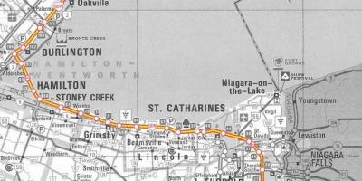 Карта Торонто магистрала кралица Елизабет път