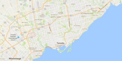 Карта на местоположението на район Торонто