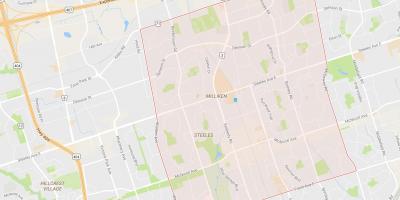 Карта на Миликън квартал на Торонто
