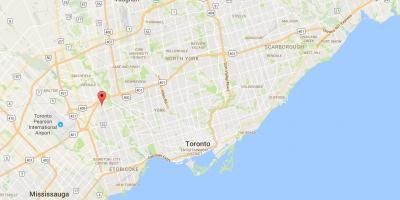 На картата в kingsview квартал на Торонто