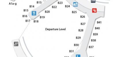 Карта Торонто Пиърсън терминал на летище прилетов, 3