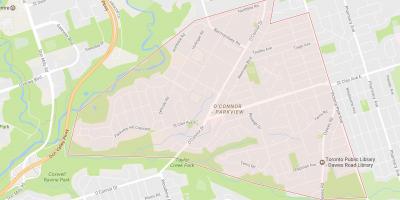 Карта на О ' Конър–Parkview квартал на Торонто