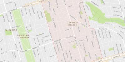Карта Дубрава–Вон квартал на Торонто