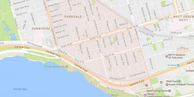 Карта Паркдейл квартал на Торонто