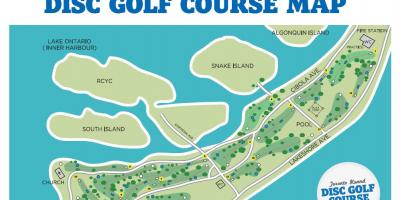 Карта Торонто голф игрища на острова Торонто