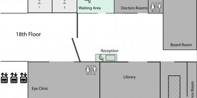 Карта на Принцеса Маргарет онкологичен Център 8-ия етаж Торонто 