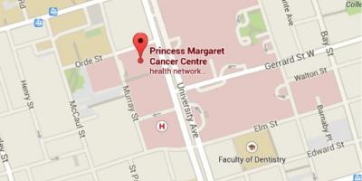 Карта на Принцеса Маргарет онкологичен Център в Торонто