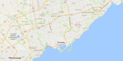 Карта на Златната Миля район на Торонто