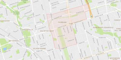 Карта Фейрбэнк квартал на Торонто