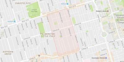 Карта на Палмерстон квартал на Торонто