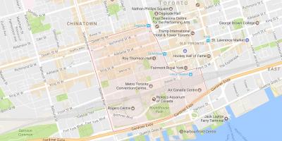 Карта на района на квартал на Торонто