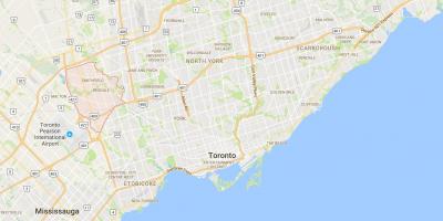 Карта Рексдэйле район на Торонто