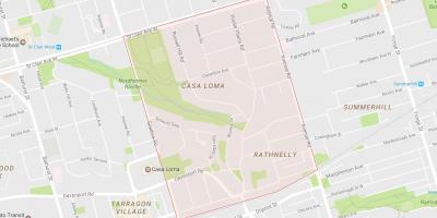 Карта на Южен Хълм квартал на Торонто