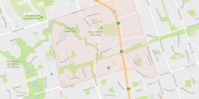 Карта Хиллкрест квартал на Торонто