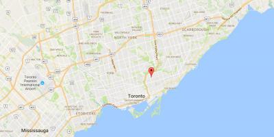 Карта Пейп квартал на Торонто