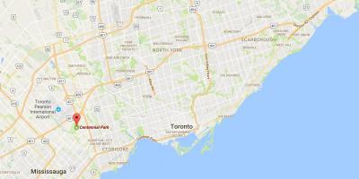 Карта Парк centennial район на Торонто