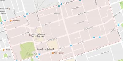 Карта на Стария град в квартал на Торонто