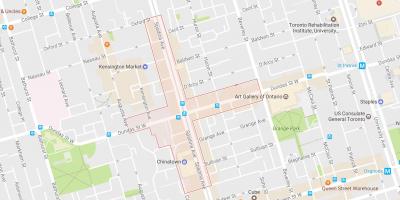 Карта на Чайнатаун квартал на Торонто