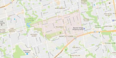 Карта Уиллоудейл район на Торонто