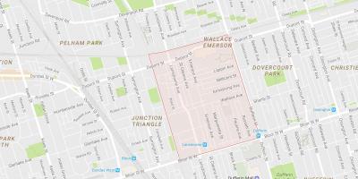 Карта на Уолъс Емерсън квартал на Торонто
