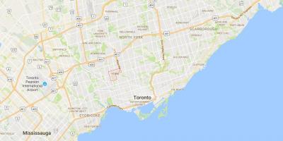 Карта Фейрбэнк район на Торонто
