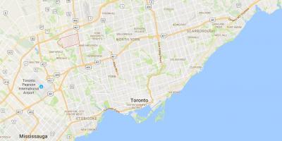 Карта на срещата на върха на Хамбер район на Торонто