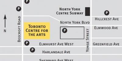 Карта на Торонто център на изкуствата