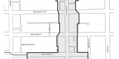 Карта на Църква-Уэлсли село подобряване на бизнес-Торонто