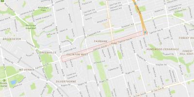 Карта Эглинтон Уест квартал на Торонто
