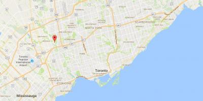 Карта Брястове район на Торонто